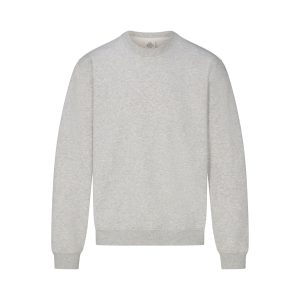 FLEECE LOUNGE MENS RELAXED HIGH CREWNECK | LIGHT HEATHER GREY