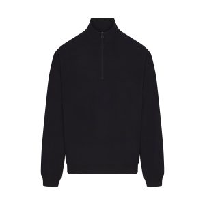 JERSEY LOUNGE MENS RELAXED QUARTER ZIP PULLOVER | OBSIDIAN