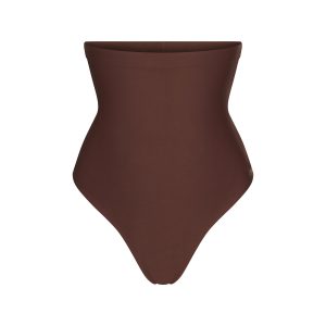 SKIMS BODY CORE SCULPT HIGH-WAISTED THONG | COCOA