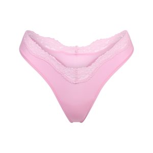 FITS EVERYBODY LACE DIPPED THONG | BUBBLE GUM TONAL