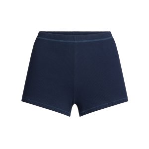 COTTON RIB LOOSE SHORT | NAVY