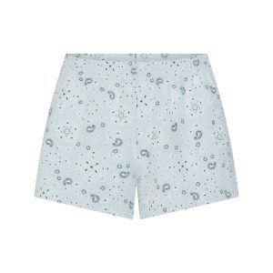 COTTON JERSEY LOOSE SHORT | POWDER BLUE BANDANA