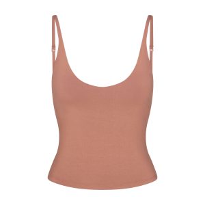SMOOTH LAYERS SCOOP NECK CAMI | NUTMEG