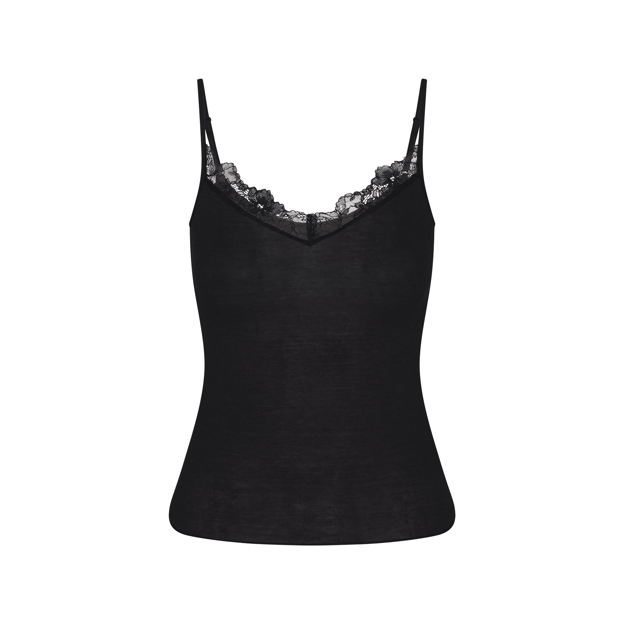 SHEER MODAL LACE CAMI | ONYX