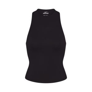 NikeSKIMS MATTE MOCK NECK RACER TANK | OBSIDIAN