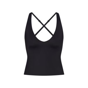 NikeSKIMS SHINE V-NECK TANK | OBSIDIAN