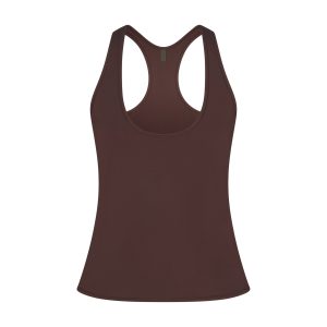 NikeSKIMS AIRY RACERBACK TANK | DARK SEPIA