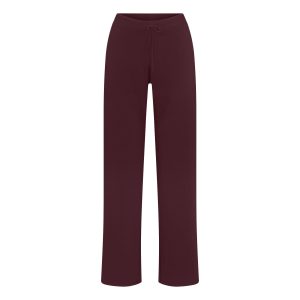 COTTON JERSEY STRAIGHT LEG PANT | CURRANT