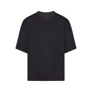 NikeSKIMS AIRY V-NECK OVERSIZED TOP | OBSIDIAN