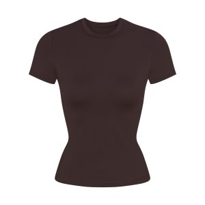NikeSKIMS MATTE PADDED BABY T-SHIRT | DARK SEPIA