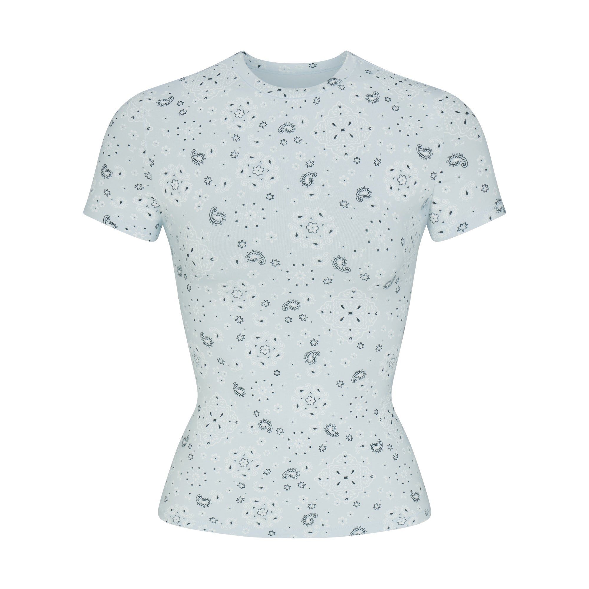 COTTON JERSEY T-SHIRT | POWDER BLUE BANDANA