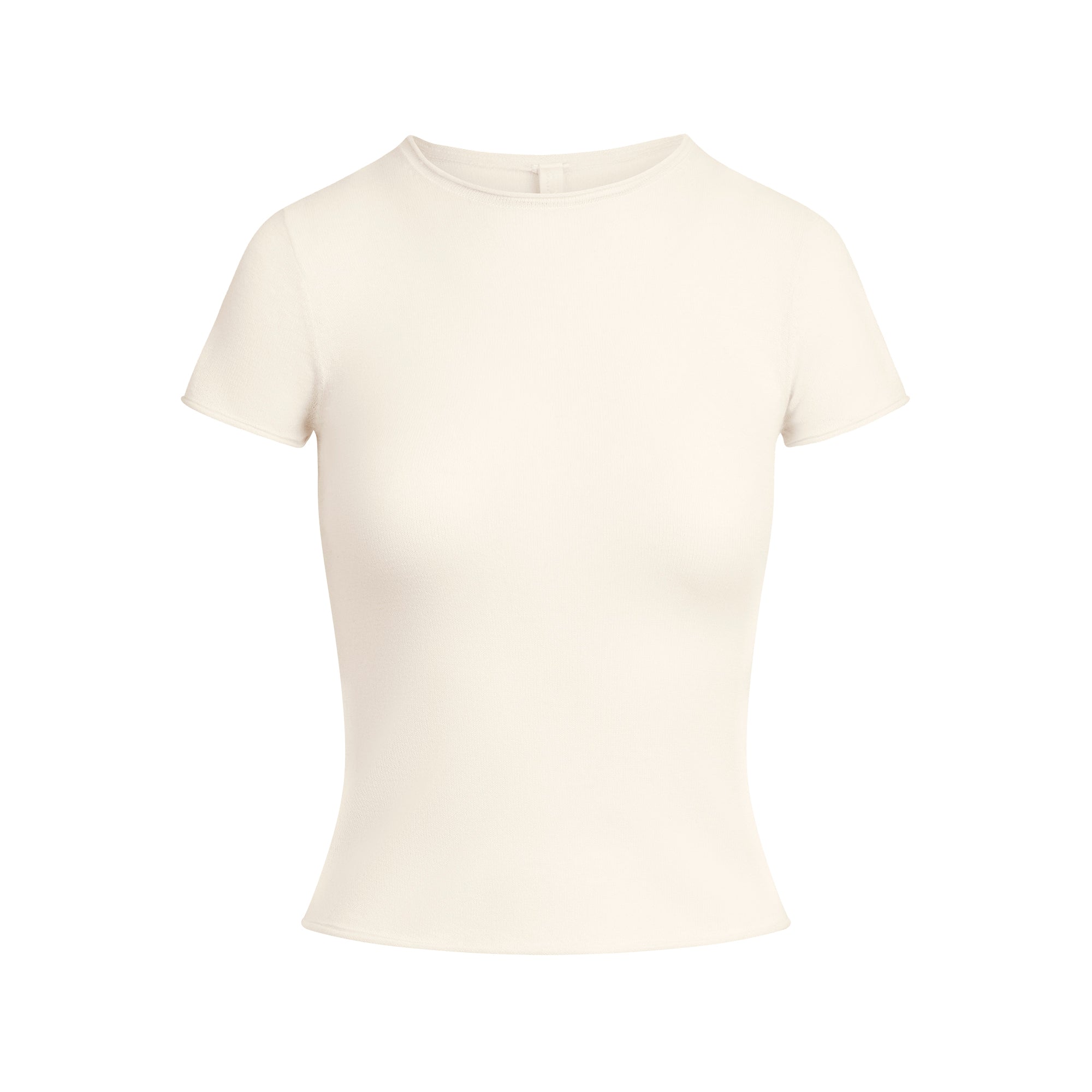 FEATHERWEIGHT CASHMERE TEE | EGRET