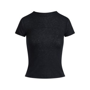 FEATHERWEIGHT CASHMERE TEE | ONYX