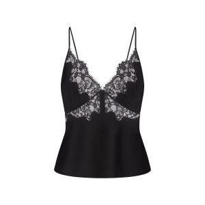 SILK LACE CAMI | ONYX