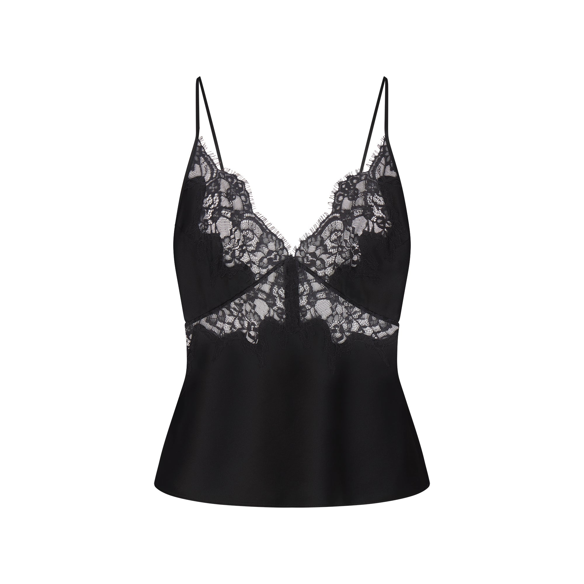 SILK LACE CAMI | ONYX