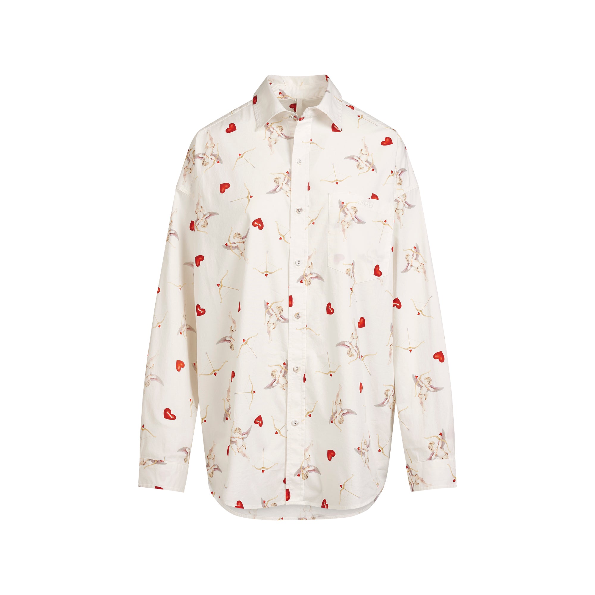 COTTON POPLIN OVERSIZED SLEEP SET | MARBLE CHERUB PRINT - Image 5