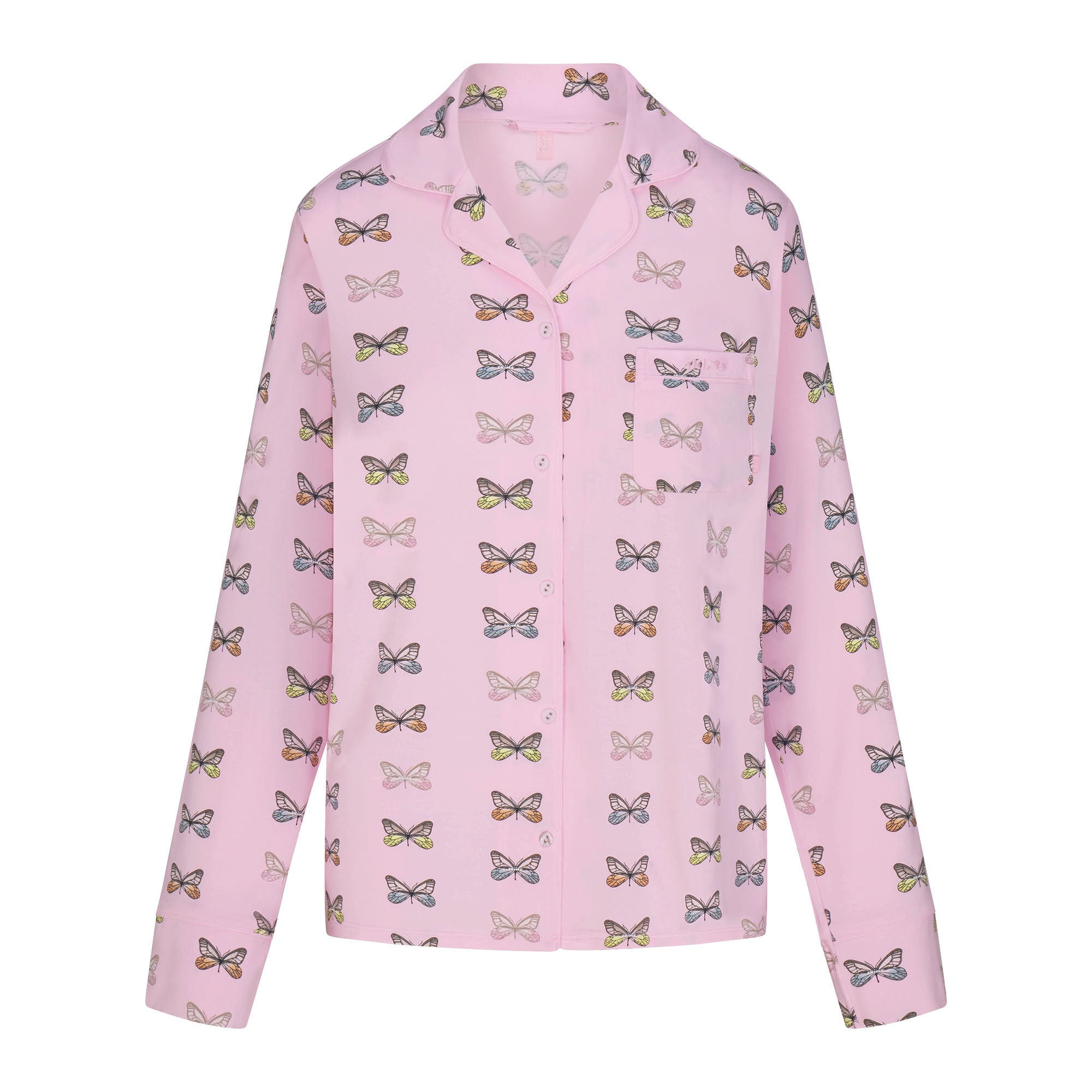 SKIMS SLEEP LONG SLEEVE BUTTON UP SET | PEONY BUTTERFLY PRINT - Image 5