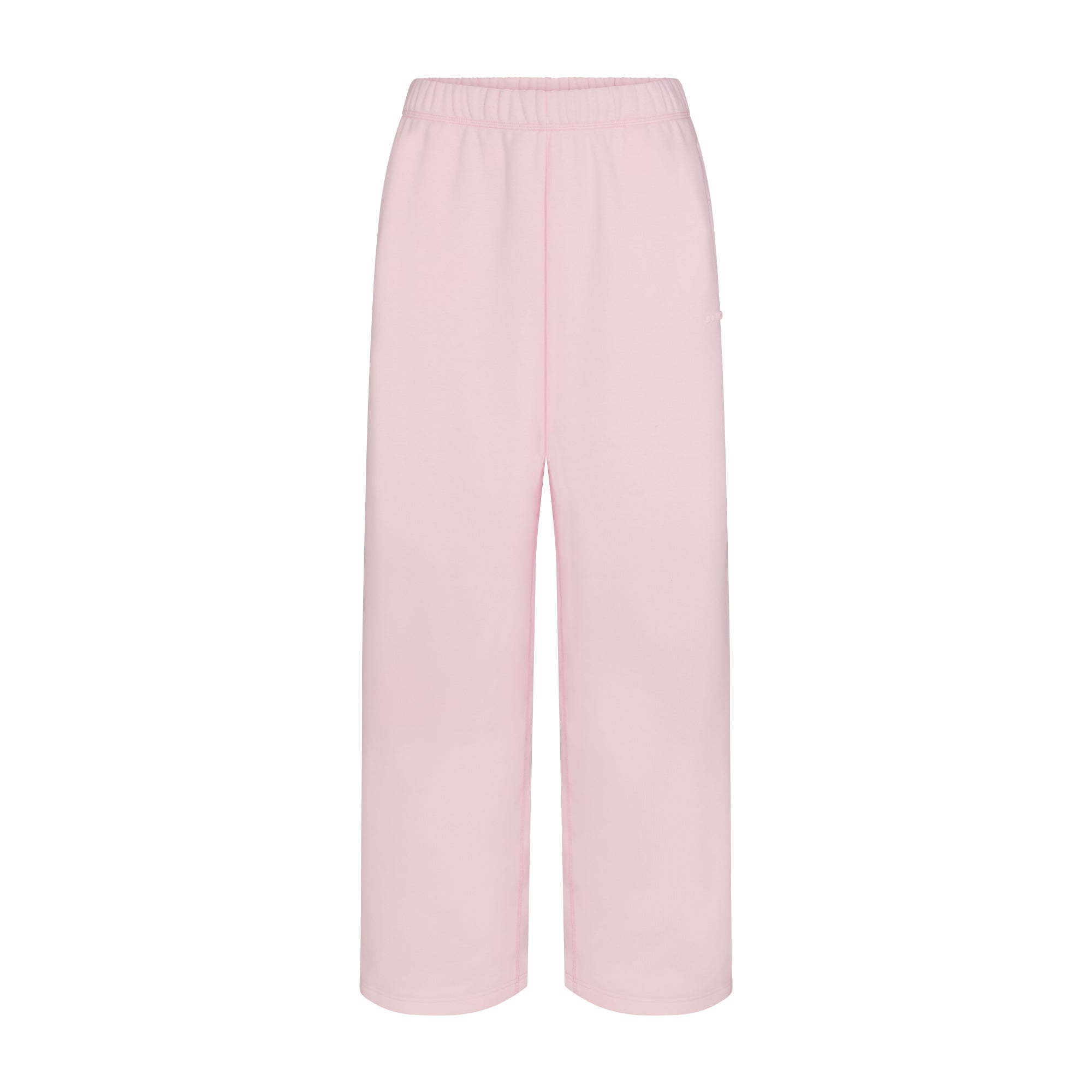 COTTON FLEECE OVERSIZED STRAIGHT LEG PANT | CHERRY BLOSSOM