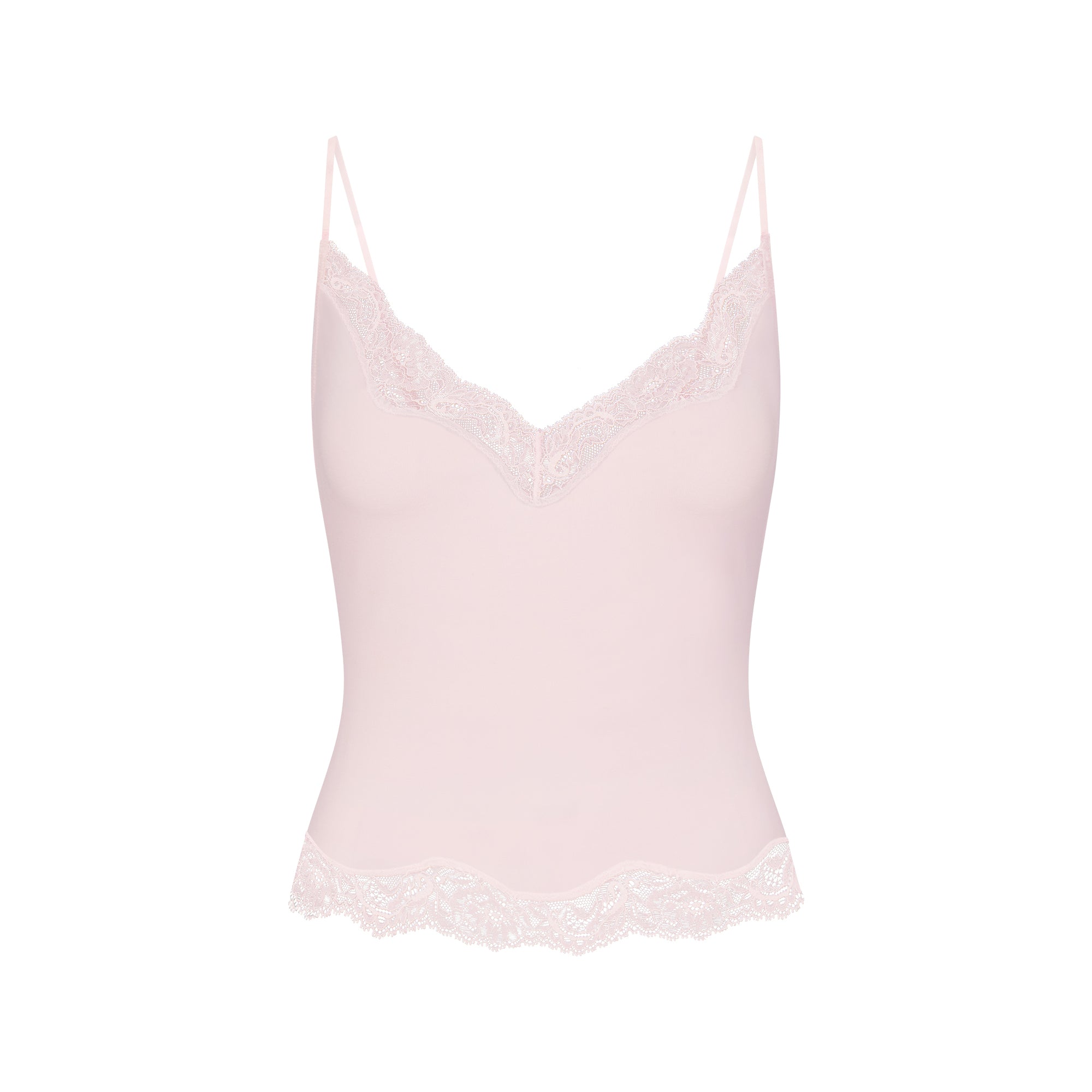 SKIMS SLEEP LACE CAMI AND PANT SET | BARELY PINK - Image 6