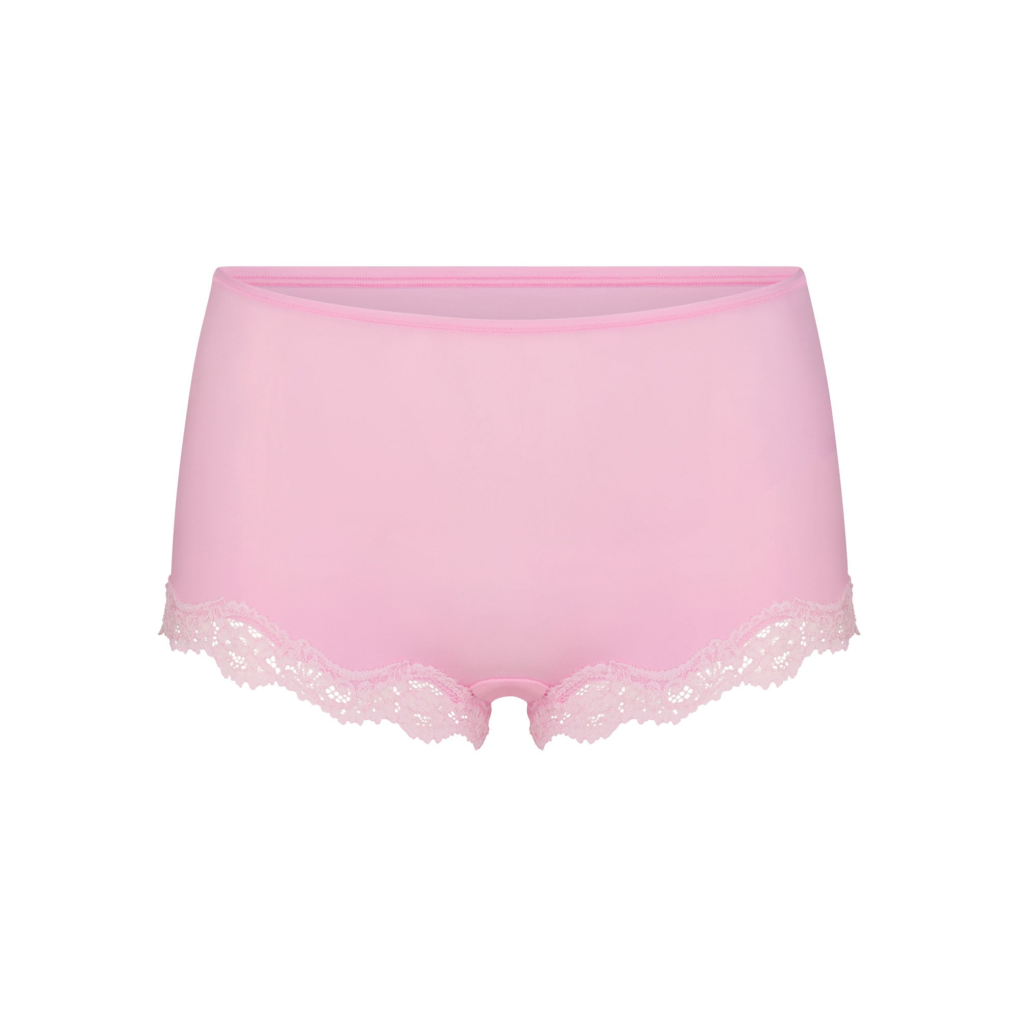 FITS EVERYBODY LACE TRIANGLE CAMI AND BOY SHORT SET | BUBBLE GUM TONAL - Image 7