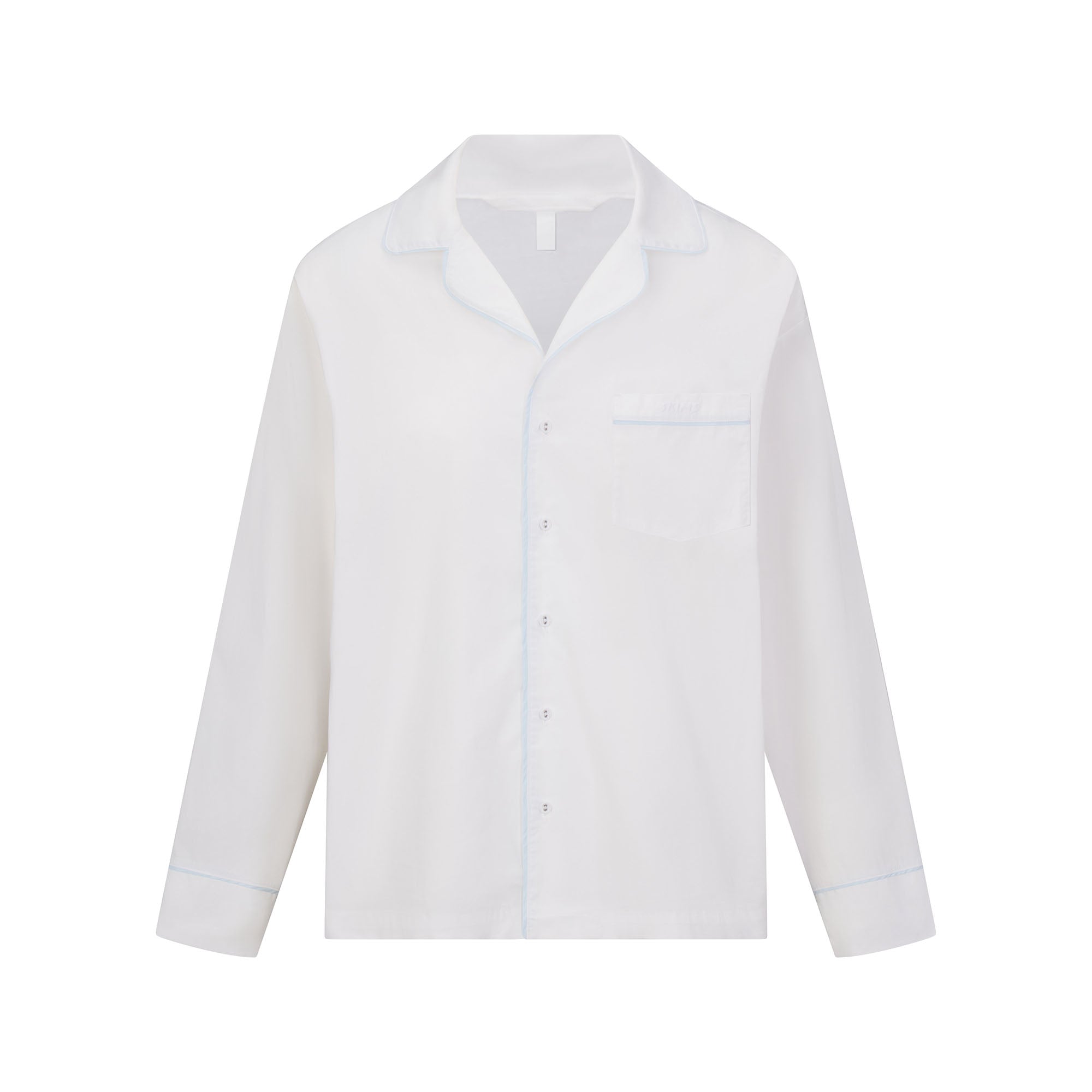 COTTON POPLIN SLEEP LONG SLEEVE AND BOXER SET | SNOW CONTRAST - Image 6