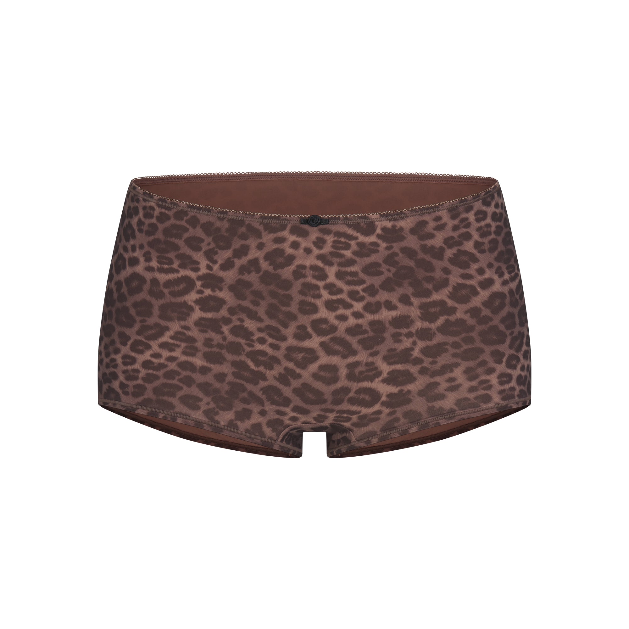 FITS EVERYBODY PICOT CAMI AND BOY SHORT SET | UMBER LEOPARD PRINT - Image 7