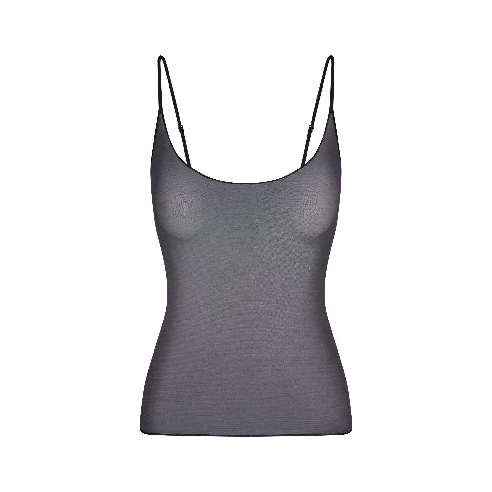 ULTRA FINE MESH CAMI | OBSIDIAN