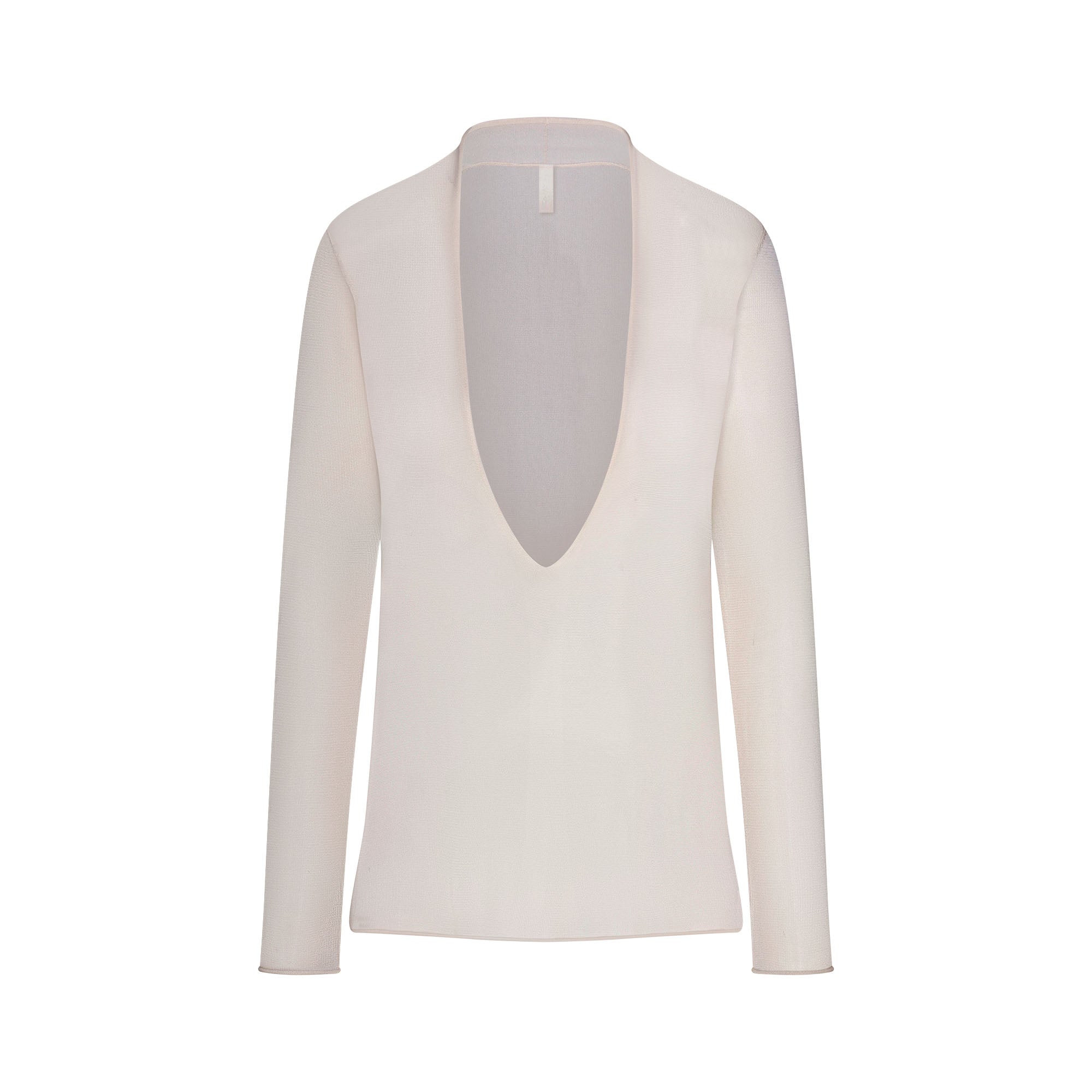 SLINKY KNIT DEEP PLUNGE TOP | BUFF