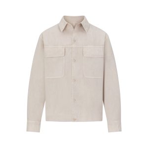 WOVEN MENS RELAXED SHIRT | STONE