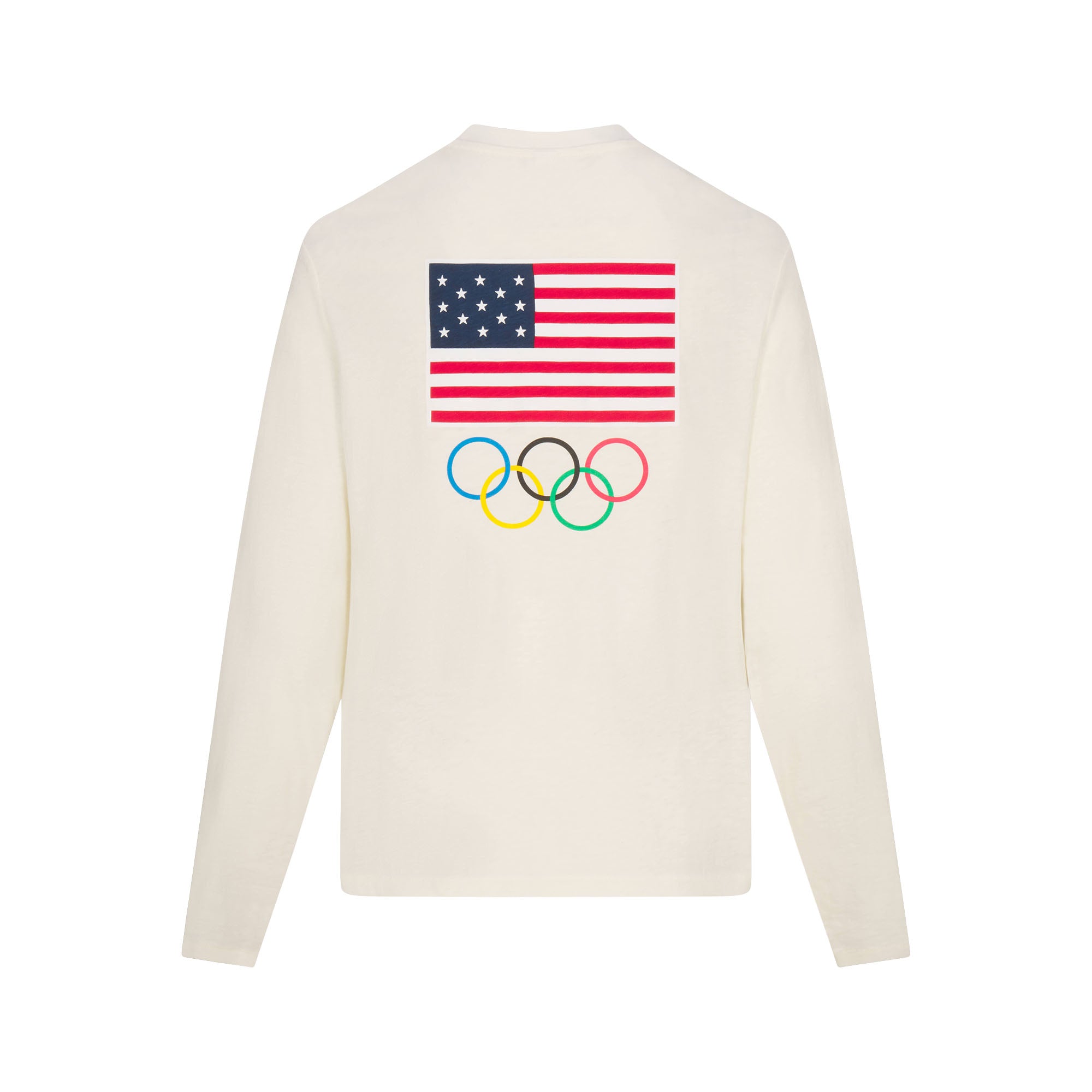 SKIMS FOR TEAM USA WORN IN JERSEY OLYMPIC LONG SLEEVE T-SHIRT | ECRU - Image 8