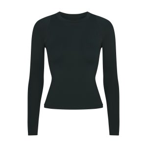 NikeSKIMS AIRY LONG SLEEVE CREW NECK TOP | DARK TEAL
