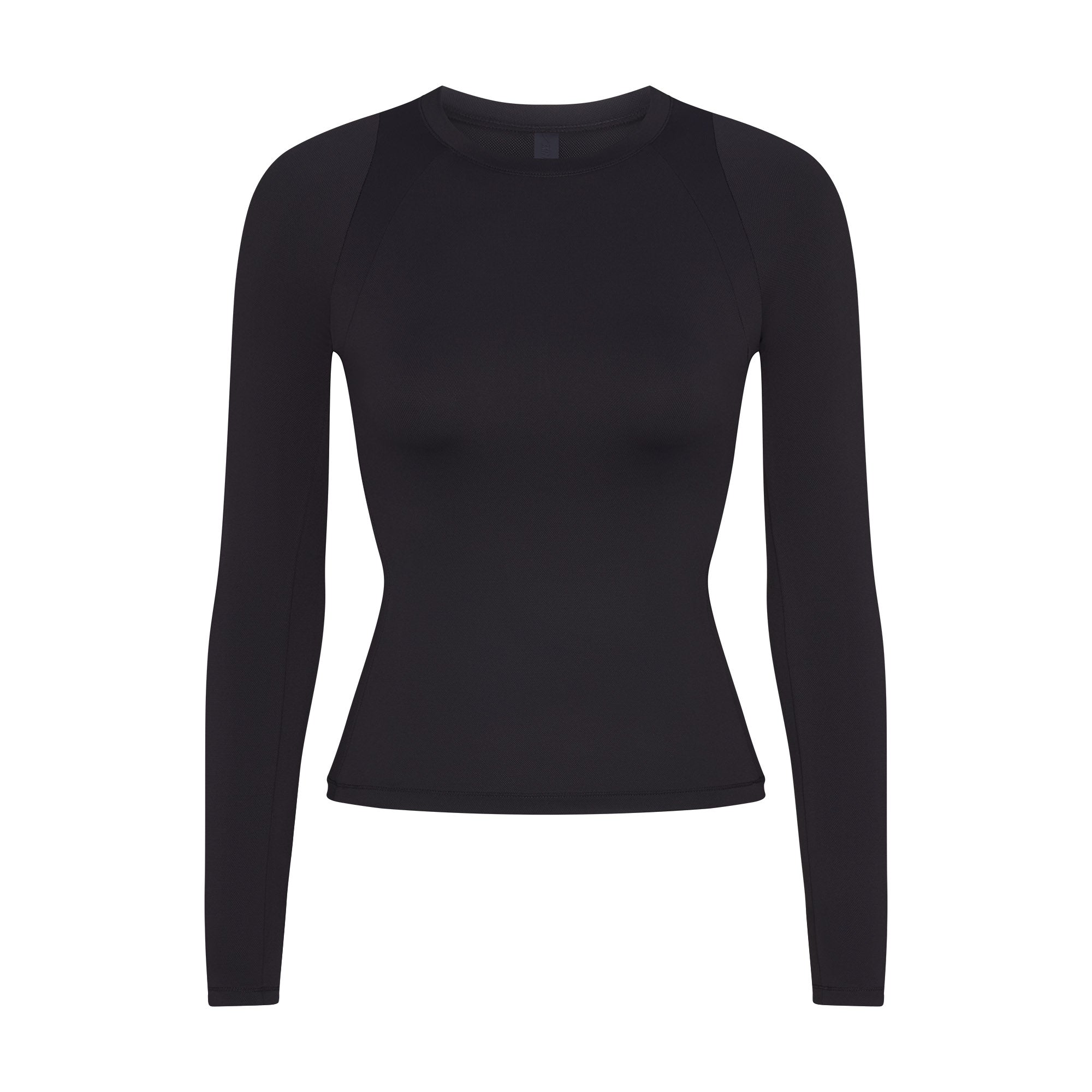 NikeSKIMS AIRY LONG SLEEVE CREW NECK TOP | OBSIDIAN