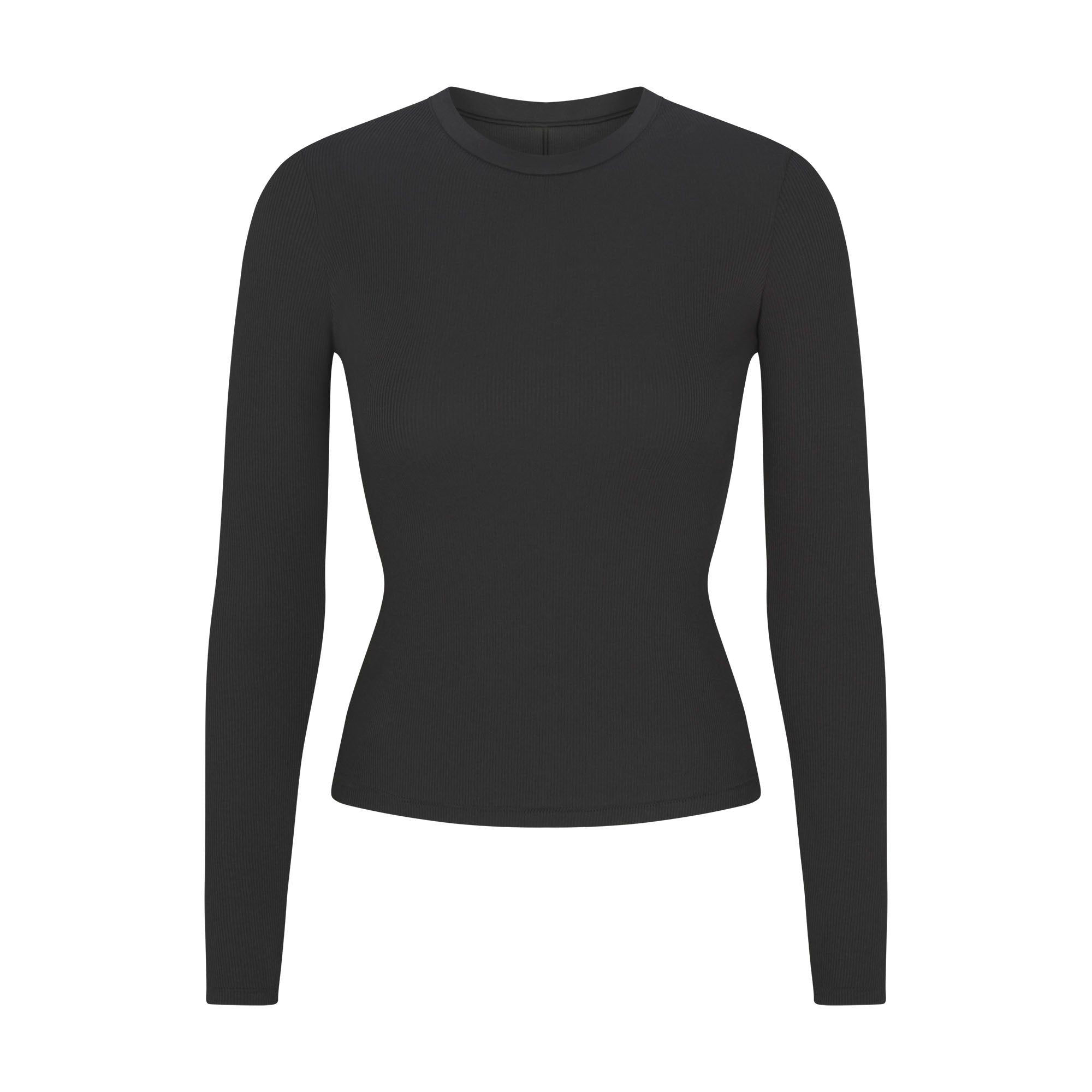 COTTON RIB LONG SLEEVE T-SHIRT | SOOT