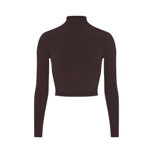 NikeSKIMS VINTAGE SEAMLESS MOCK NECK CROP TOP | PHOENIX