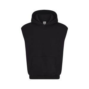 FLEECE LOUNGE MENS SLEEVELESS HOODIE | WASHED ONYX