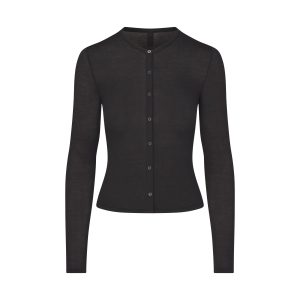 SHEER MODAL CARDIGAN | ONYX