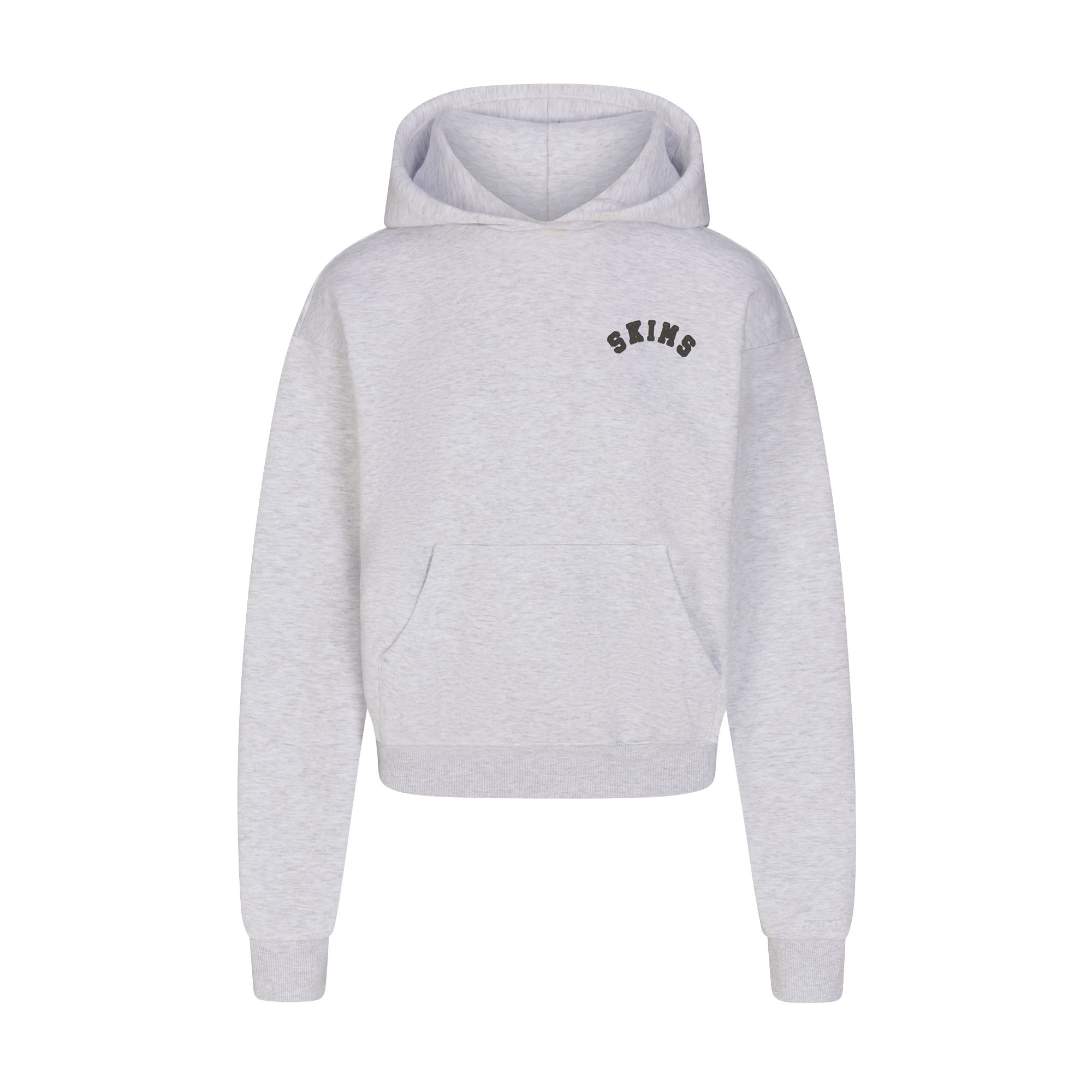 COTTON FLEECE LOGO CLASSIC HOODIE | LIGHT HEATHER GREY WITH ONYX LOGO