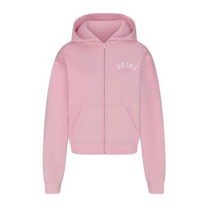 COTTON FLEECE LOGO CLASSIC ZIP UP HOODIE | HALITE WITH SNOW LOGO