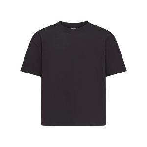 HEAVYWEIGHT COTTON MENS RELAXED CROPPED CREWNECK | OBSIDIAN