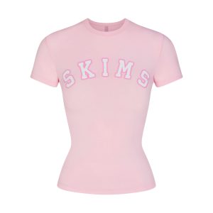 COTTON JERSEY LOGO T-SHIRT | CHERRY BLOSSOM WITH SNOW LOGO