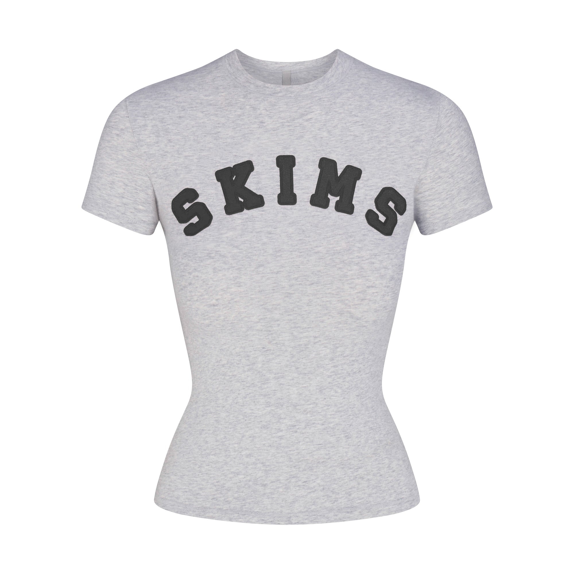 COTTON JERSEY LOGO T-SHIRT | LIGHT HEATHER GREY WITH ONYX LOGO