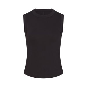 WORN IN JERSEY HIGH CREW TANK | WASHED ONYX