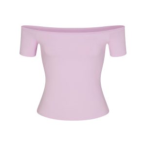 COTTON JERSEY OFF THE SHOULDER TOP | SUGAR PLUM