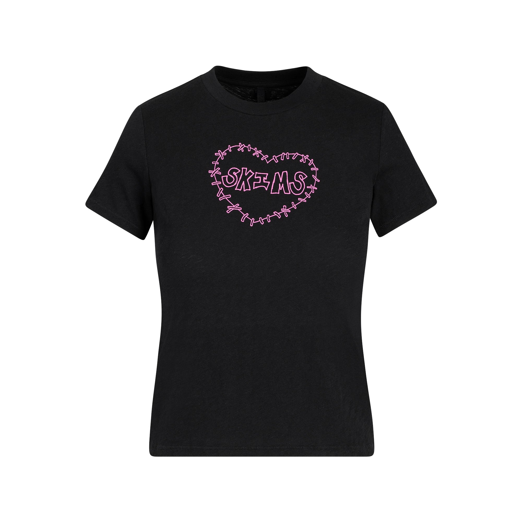 WORN IN JERSEY T-SHIRT | WASHED ONYX SKIMS HEART