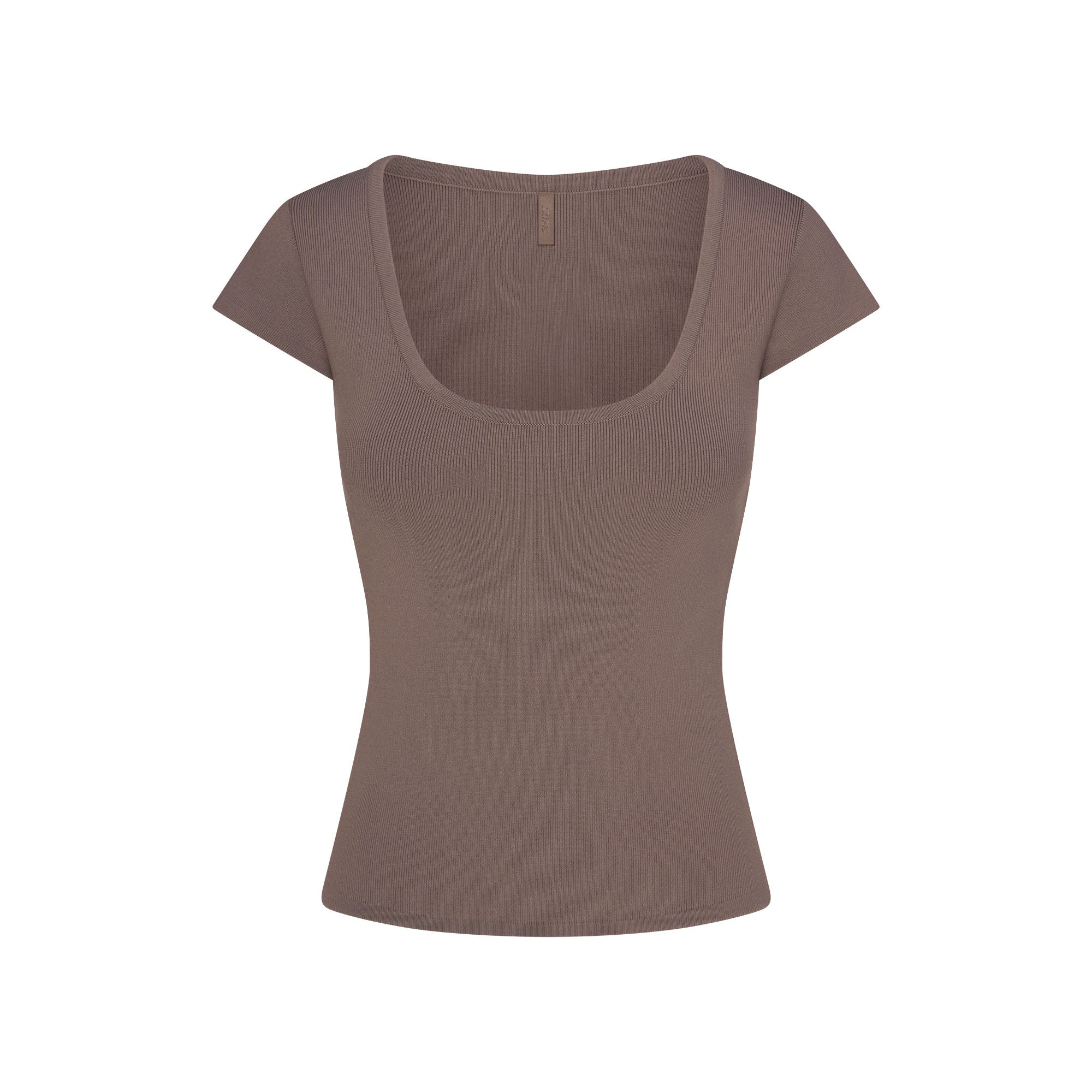 REFINED KNIT SCOOP NECK TOP | AMETHYST