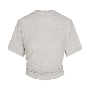 WORN IN JERSEY KNOT BACK T-SHIRT | LIGHT HEATHER GREY