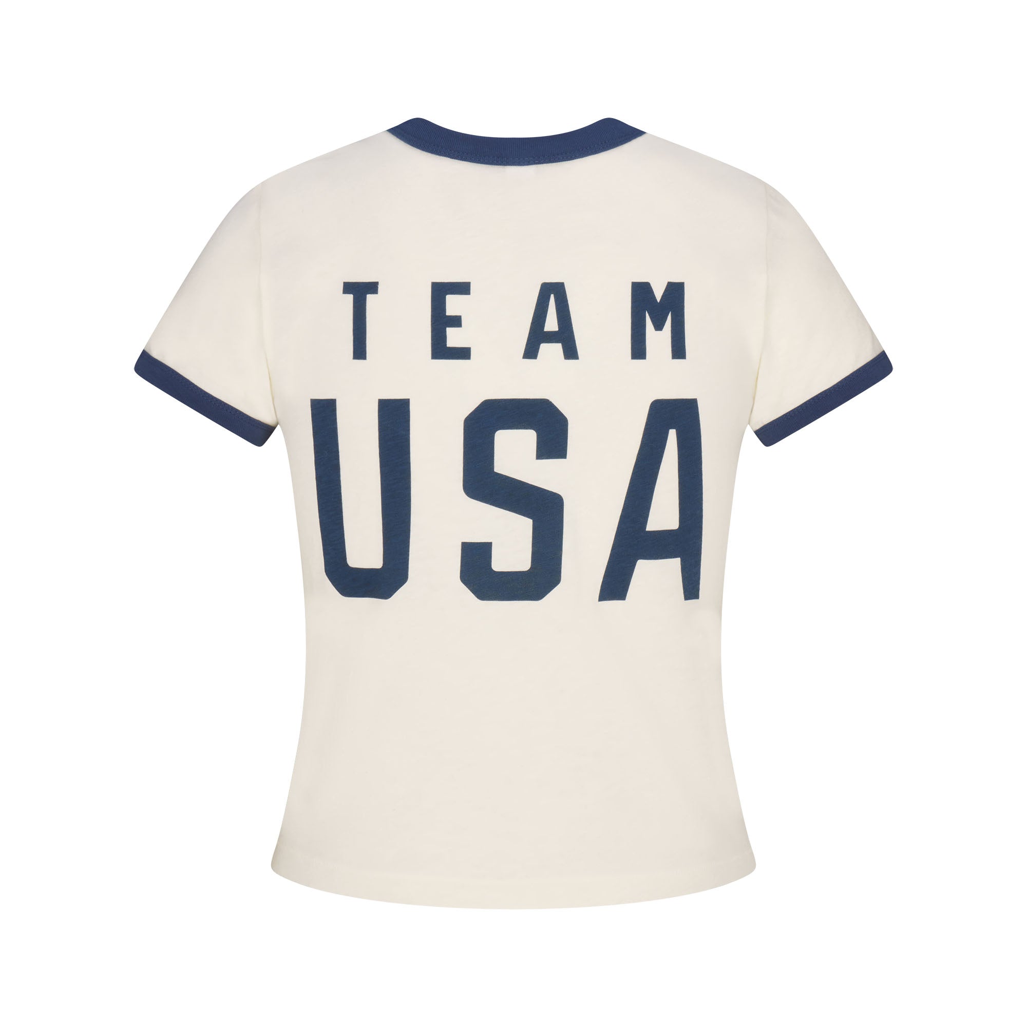 SKIMS FOR TEAM USA WORN IN JERSEY PARALYMPIC SHRUNKEN T-SHIRT | ECRU - Image 7