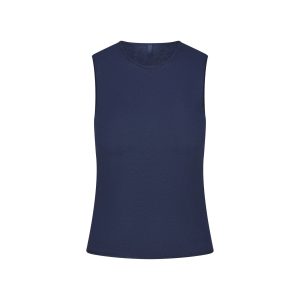 FEATHERWEIGHT CASHMERE SLEEVELESS TOP | INDIGO
