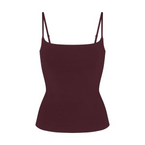 COTTON JERSEY CAMI | CURRANT