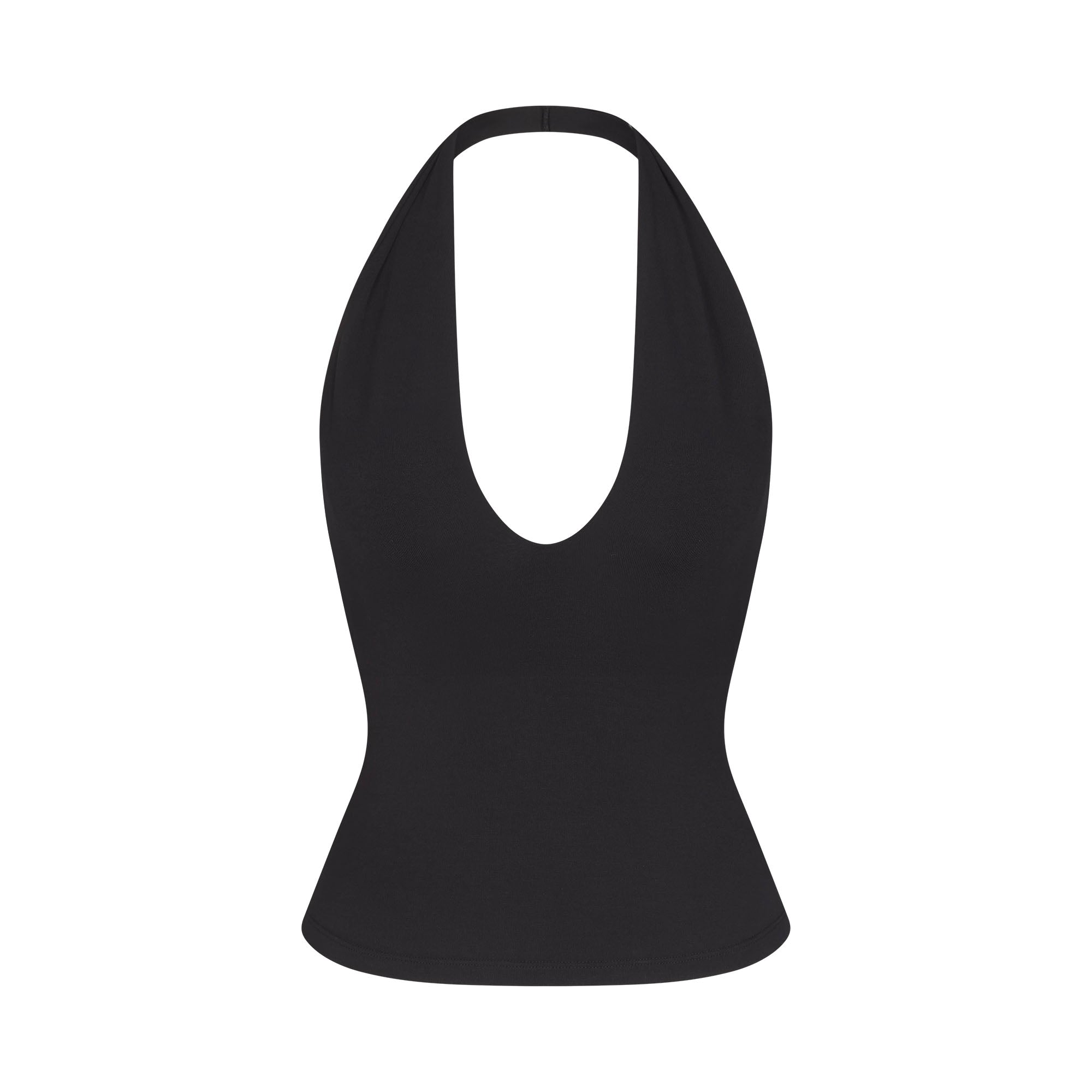 SMOOTH LAYERS HALTER TOP | OBSIDIAN